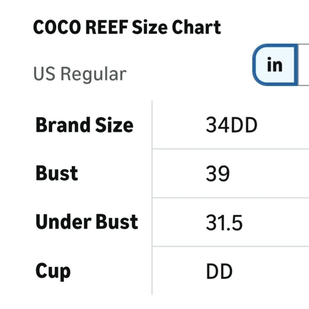 ( COCO REEF ) Bra Sized Allover Slimming One-Piece Swimsuit, 34DD (M - L) - Picture 9 of 16